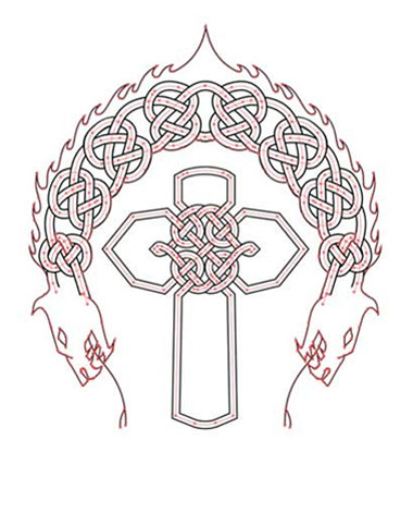This image is a screenshot from Illustrator that shows my process with the basic drawing completed.