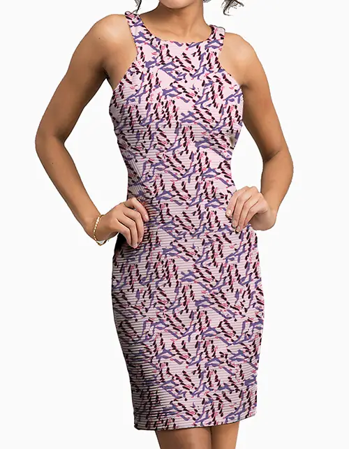 The imprezeurix pattern colorway #2 used on a sun dress.